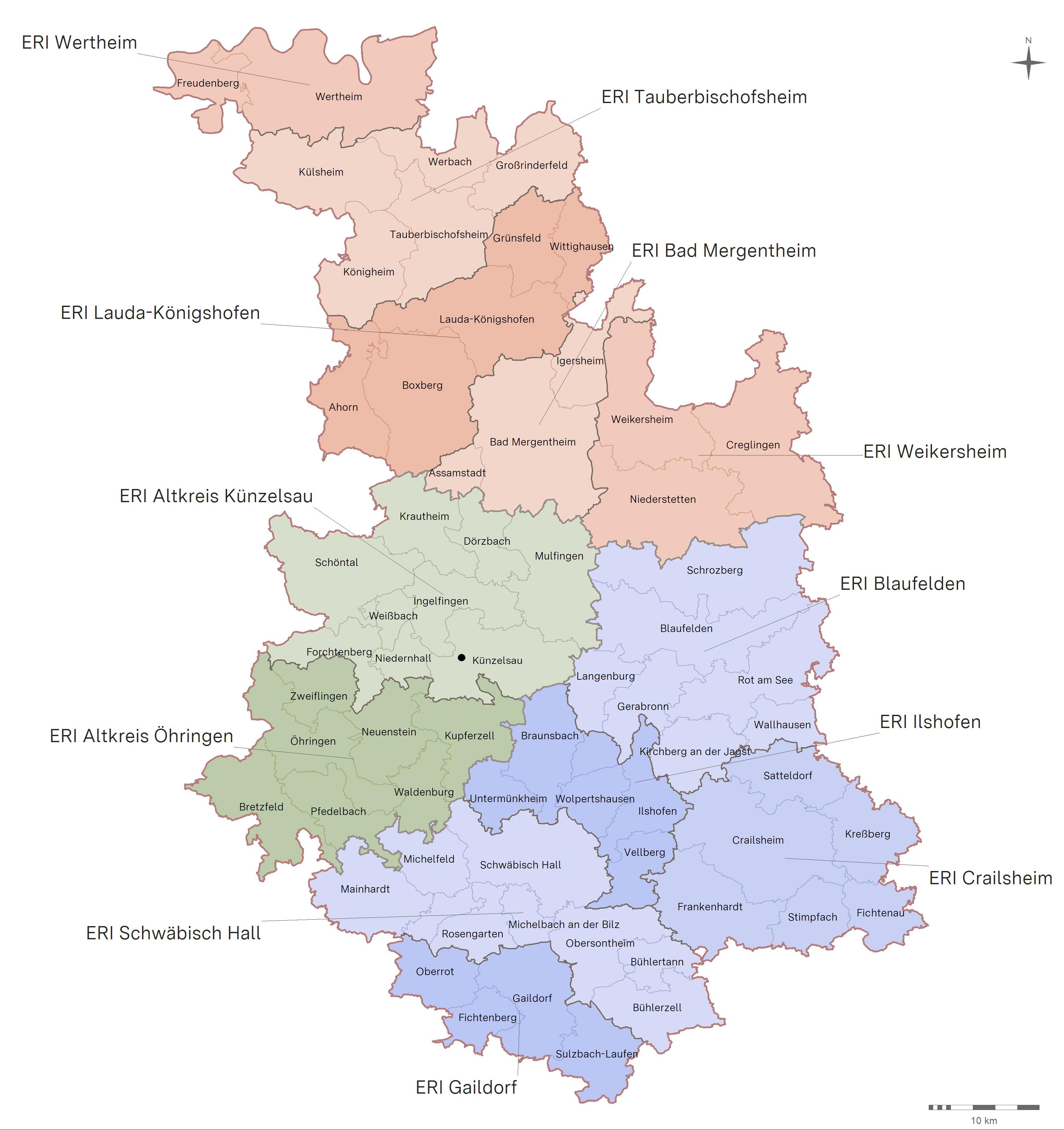 grafische Darstellung der im Anschluss aufgeführten Entwicklungsräume